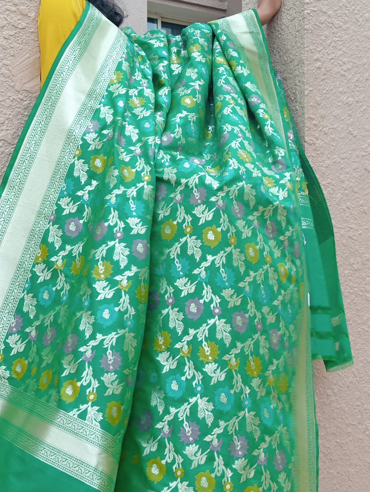 Katan Silk Color Jaal Banarasi Dupatta