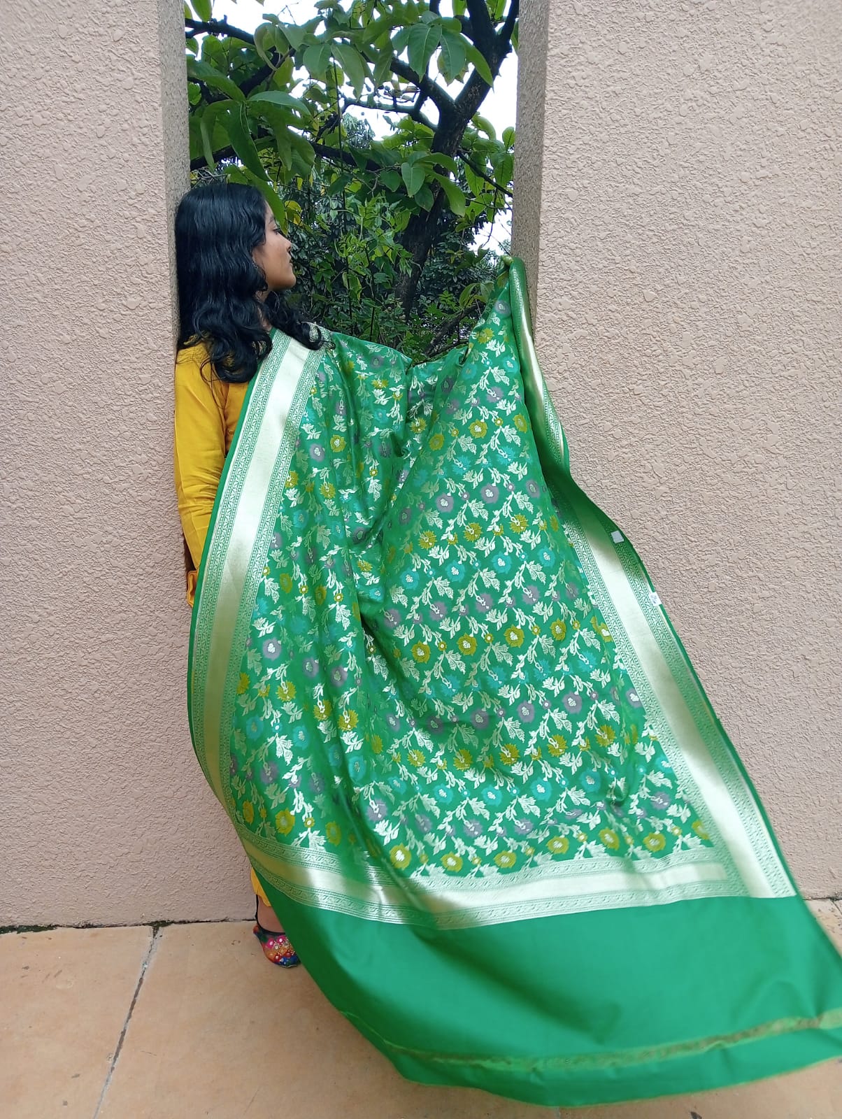 Katan Silk Color Jaal Banarasi Dupatta