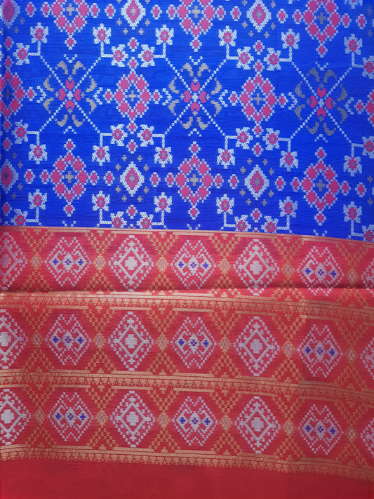 Blue Banarasi Patola Silk Dupatta