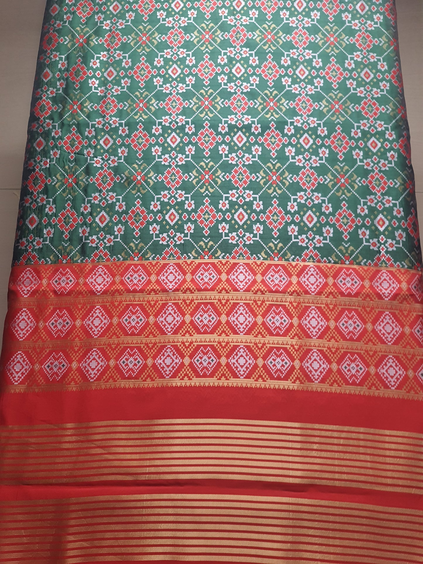 Green Patola Silk Banarasi Dupatta